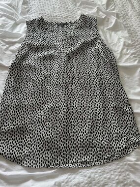 Adrianna Papell Black and White Dot Print blouse